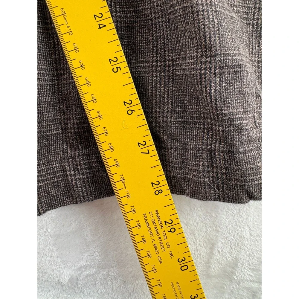 Banana Republic Chinos Mens 35x30 Aiden Fit Brown Glen Plaid Slim Straight Pants